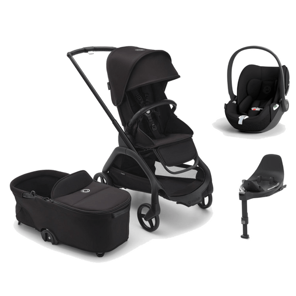 Bugaboo compact strollers Bugaboo Dragonfly (Cloud T) Travel System - Midnight Black