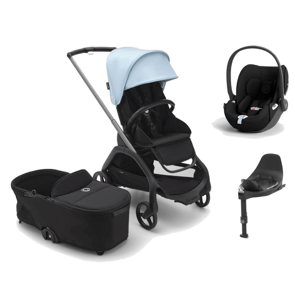 Bugaboo compact strollers Bugaboo Dragonfly (Cloud T) Travel System - Skyline Blue