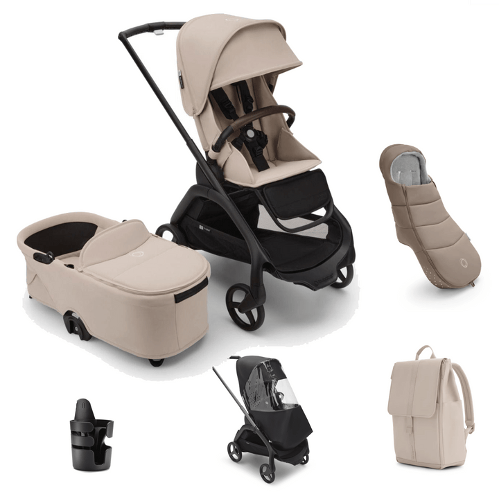 Bugaboo compact strollers Bugaboo Dragonfly Pushchair Essential Bundle - Desert Taupe