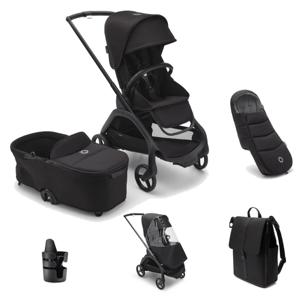 Bugaboo compact strollers Bugaboo Dragonfly Pushchair Essential Bundle - Midnight Black
