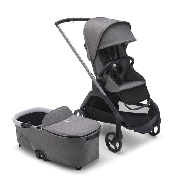 Bugaboo compact strollers Bugaboo Dragonfly Pushchair with Carrycot - Grey Melange