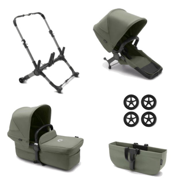 Bugaboo Prams & Pushchairs Bugaboo Donkey 5 Mono - Graphite/Forest Green/Forest Green