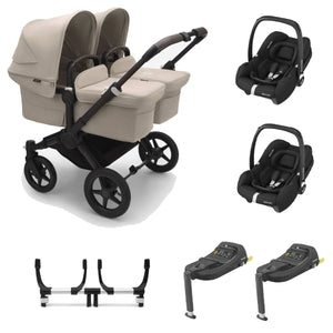 Bugaboo Prams & Pushchairs Bugaboo Donkey 5 Twin (Cabriofix i-Size) Travel System - Desert Taupe