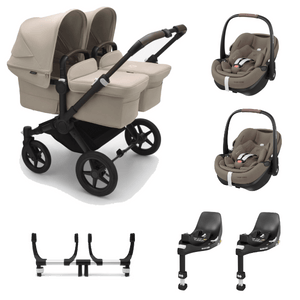 Bugaboo Prams & Pushchairs Bugaboo Donkey 5 Twin (Pebble 360 PRO2) Travel System - Desert Taupe/Twillic Truffle