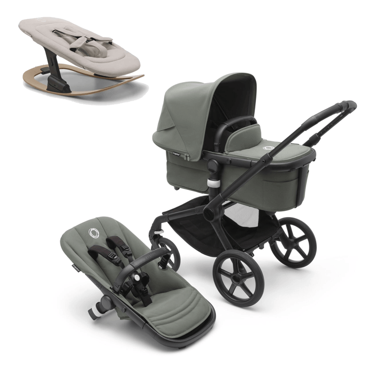Bugaboo Prams & Pushchairs Bugaboo Fox 5 Complete - Forest Green + Giraffe Rocker in Polar White