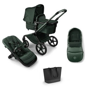 Bugaboo Prams & Pushchairs Bugaboo Fox 5 Essential Bundle, Noir Limited Edition - Midnight Green