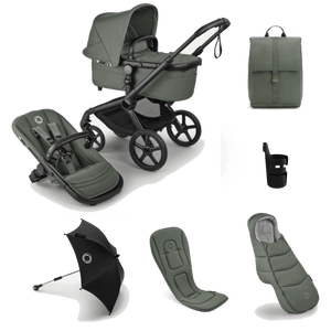 Bugaboo Prams & Pushchairs Bugaboo Fox 5 Renew Complete Bundle - Black/Forest Green
