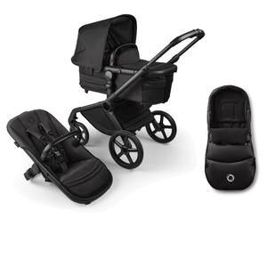 Bugaboo Prams & Pushchairs Bugaboo Fox 5 with Footmuff, Noir Limited Edition - Black Moonlight