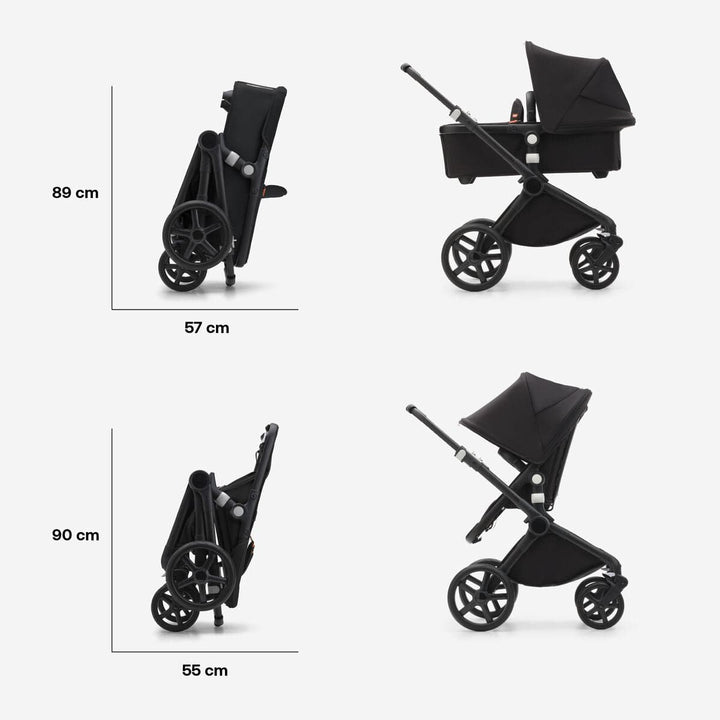 Bugaboo Prams & Pushchairs Bugaboo Fox Cub Complete - Black/Desert Beige/Desert Beige