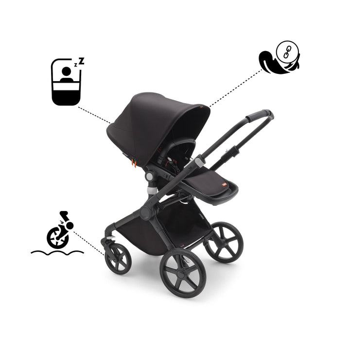 Bugaboo Prams & Pushchairs Bugaboo Fox Cub Essential Bundle - Black/Midnight Black/Midnight Black