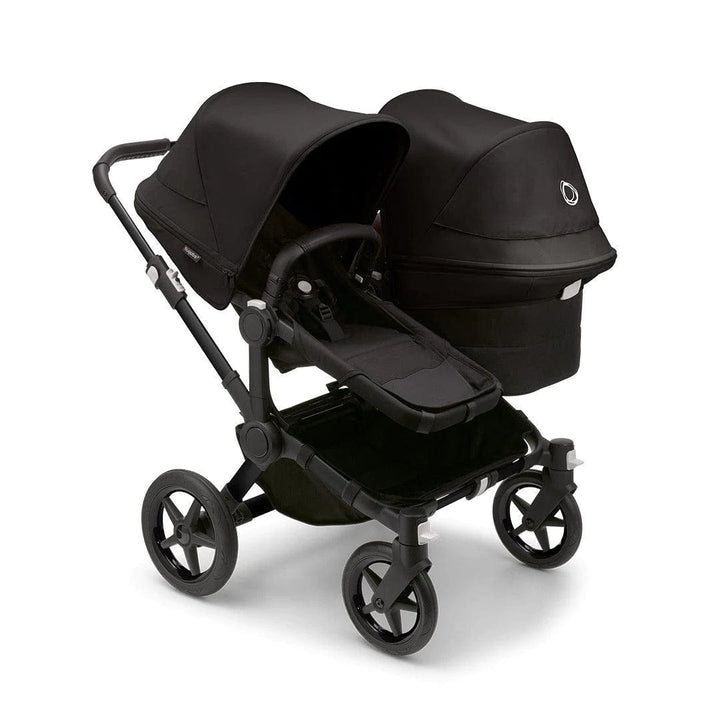 Bugaboo Travel Systems Bugaboo Donkey 5 Duo with Cloud T and Base T - Black/Midnight Black