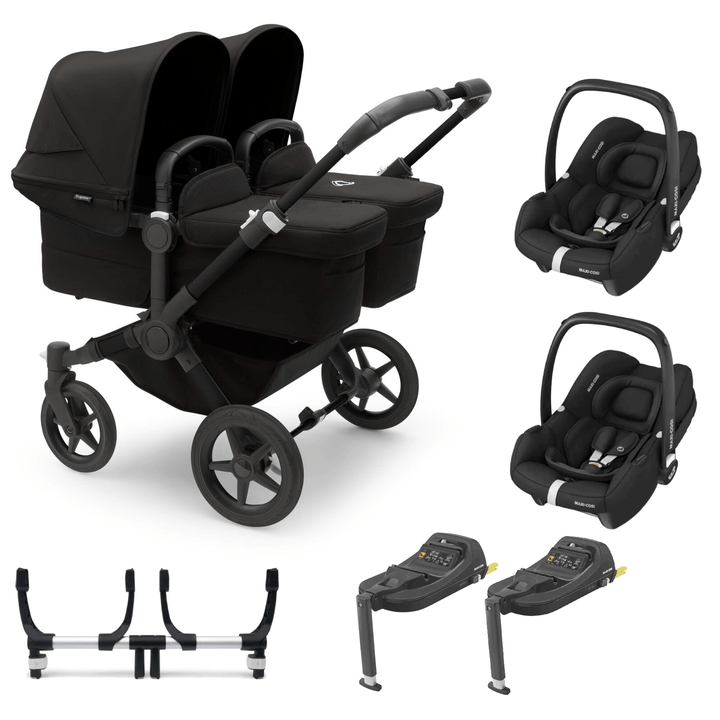 Bugaboo Travel Systems Bugaboo Donkey 5 Twin Cabriofix i-Size Bundle- Black/Midnight Black/Midnight Black