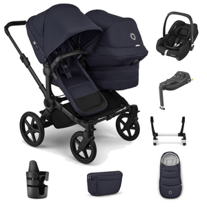 Bugaboo Travel Systems Bugaboo Donkey 6 Duo Ultimate (Cabriofix i-Size) Travel System - Deep Indigo