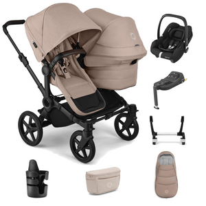 Bugaboo Travel Systems Bugaboo Donkey 6 Duo Ultimate (Cabriofix i-Size) Travel System - Desert Taupe