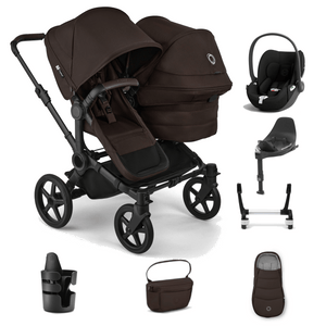 Bugaboo Travel Systems Bugaboo Donkey 6 Duo Ultimate (Cloud T) Travel System - Cocoa Brown