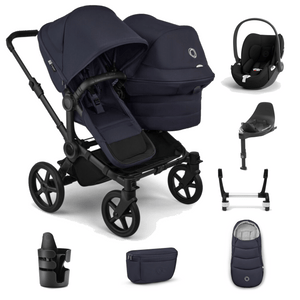 Bugaboo Travel Systems Bugaboo Donkey 6 Duo Ultimate (Cloud T) Travel System - Deep Indigo