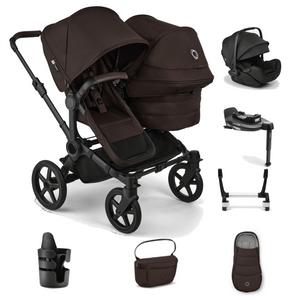 Bugaboo Travel Systems Bugaboo Donkey 6 Duo Ultimate (Otter by Nuna) Travel System - Cocoa Brown