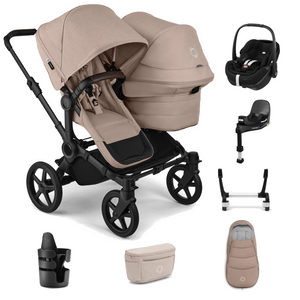 Bugaboo Travel Systems Bugaboo Donkey 6 Duo Ultimate (Pebble 360 PRO2) Travel System - Desert Taupe
