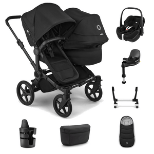 Bugaboo Travel Systems Bugaboo Donkey 6 Duo Ultimate (Pebble 360 PRO2) Travel System - Heritage Black