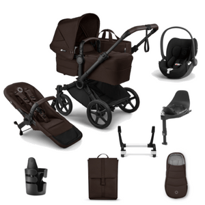 Bugaboo Travel Systems Bugaboo Donkey 6 Mono Ultimate (Cloud T) Travel System - Black/ Cocoa Brown/ Cocoa Brown