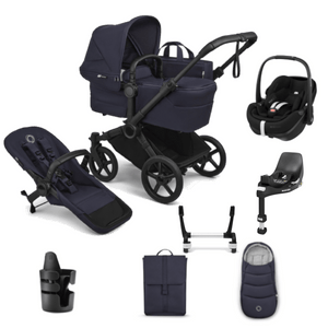 Bugaboo Travel Systems Bugaboo Donkey 6 Mono Ultimate (Pebble 360 PRO2, Non-Slide) Travel System - Deep Indigo