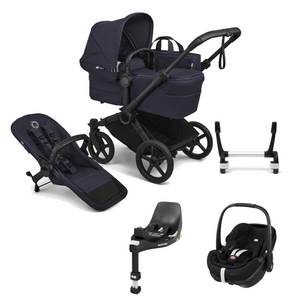 Bugaboo Travel Systems Bugaboo Donkey 6 (Pebble 360 PRO2, Non-Slide) Travel System - Deep Indigo