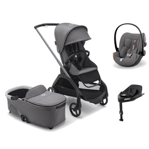 Bugaboo Travel Systems Bugaboo Dragonfly (Cloud G Plus) Travel System - Grey Melange/Lava Grey
