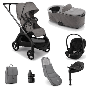 Bugaboo Travel Systems Bugaboo Dragonfly Plus (Cloud S) Travel System - Grey Melange