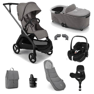 Bugaboo Travel Systems Bugaboo Dragonfly Plus (Pebble 360 PRO2) Travel System - Grey Melange