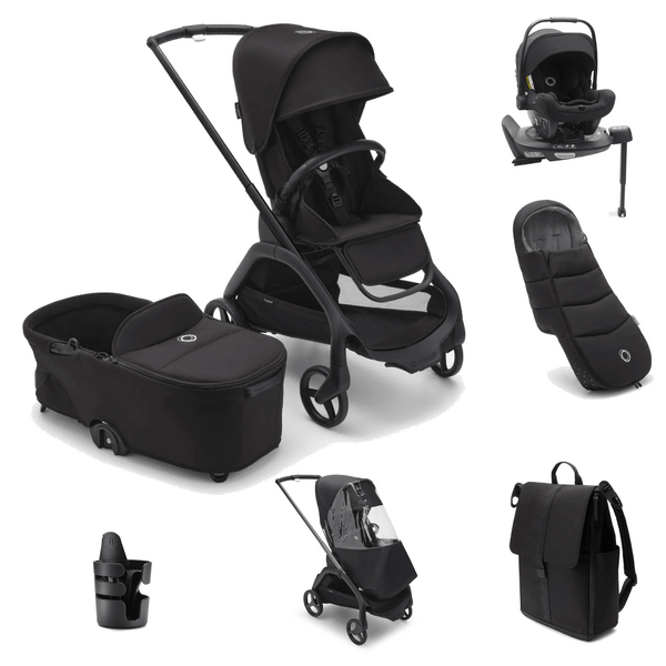 Bugaboo Travel Systems Bugaboo Dragonfly Pushchair Ultimate Bundle - Midnight Black