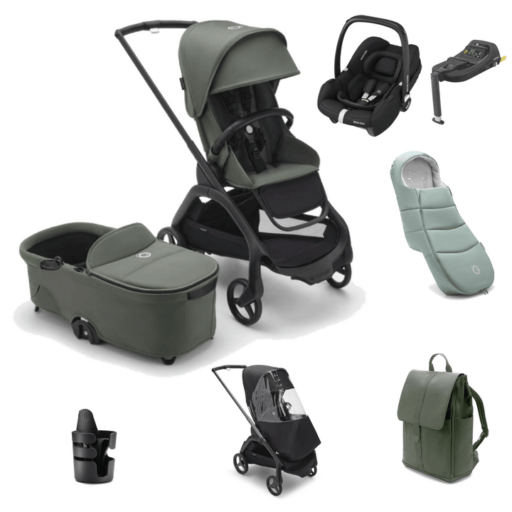 Bugaboo Travel Systems Bugaboo Dragonfly Pushchair Ultimate (Cabriofix i-Size) Bundle - Forest Green