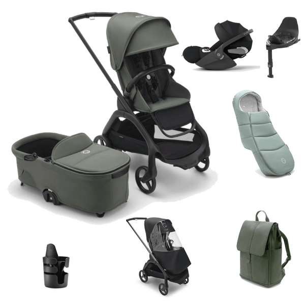 Bugaboo Travel Systems Bugaboo Dragonfly Pushchair Ultimate (Cloud T Plus) Bundle - Forest Green