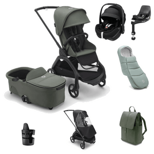 Bugaboo Travel Systems Bugaboo Dragonfly Pushchair Ultimate (Pebble 360 PRO2, Non-Slide) Travel System - Forest Green