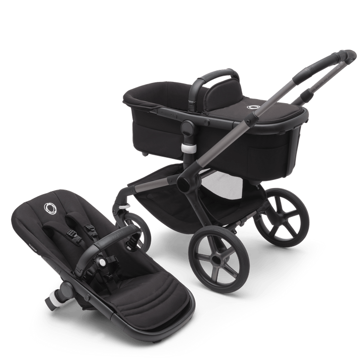 Bugaboo Travel Systems Bugaboo Fox 5, Cabriofix i-Size and Base Travel System - Graphite/Midnight Black/Midnight Black