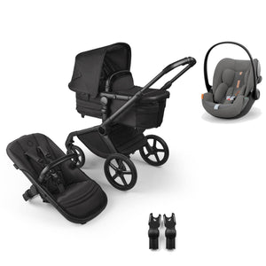 Bugaboo Travel Systems Bugaboo Fox 5 (Cloud G Plus) Travel System, Noir Limited Edition - Black Moonlight/Lava Grey (No Base)