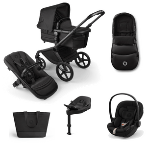 Bugaboo Travel Systems Bugaboo Fox 5 (Cloud S) Travel System - Noir Limited Edition, Black Moonlight