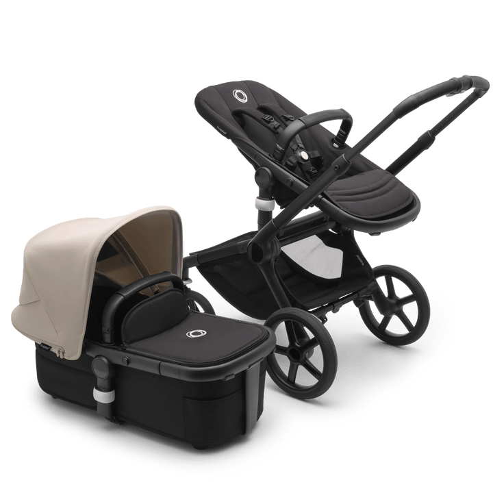 Bugaboo Travel Systems Bugaboo Fox 5, Cloud T and Base Travel System - Black/Midnight Black/Desert Taupe