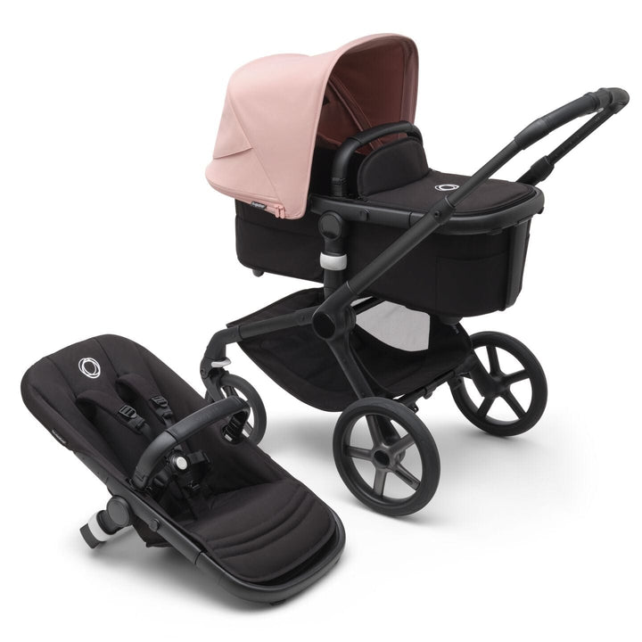 Bugaboo Travel Systems Bugaboo Fox 5, Cloud T and Base Travel System - Black/Midnight Black/Morning Pink