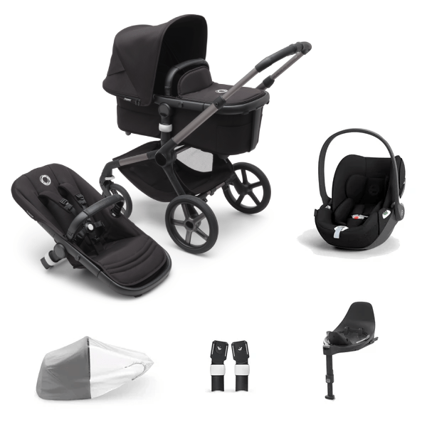 Bugaboo Travel Systems Bugaboo Fox 5, Cloud T and Base Travel System - Graphite/Midnight Black/Midnight Black