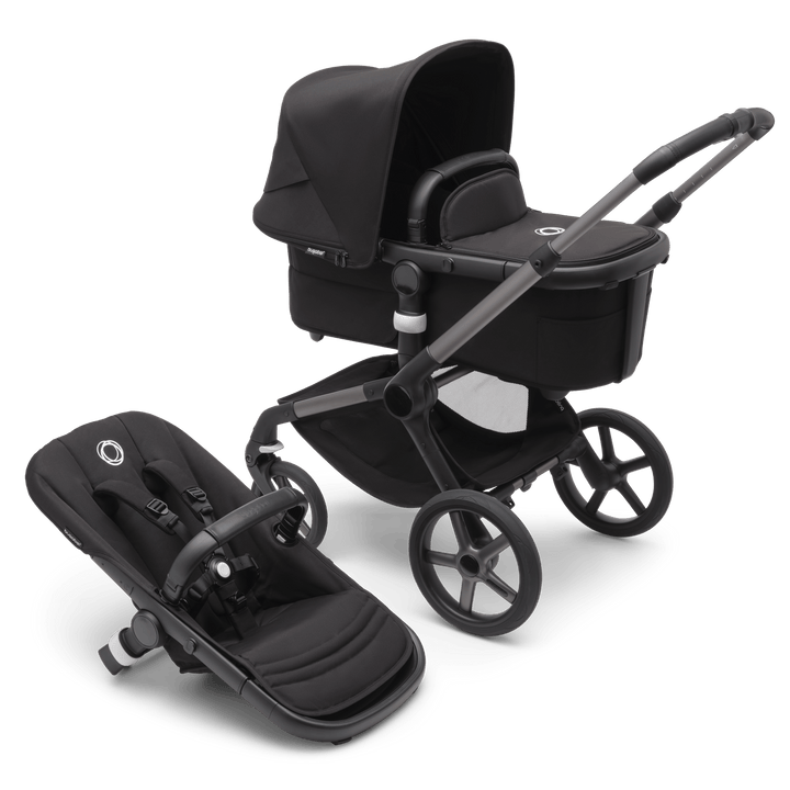 Bugaboo Travel Systems Bugaboo Fox 5, Cloud T and Base Travel System - Graphite/Midnight Black/Midnight Black