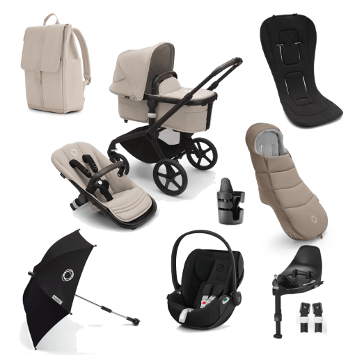 Bugaboo Travel Systems Bugaboo Fox 5, Cloud T Ultimate Travel System - Black/Desert Taupe/Desert Taupe