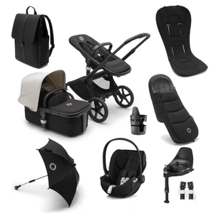 Bugaboo Travel Systems Bugaboo Fox 5, Cloud T Ultimate Travel System - Black/Midnight Black/Misty White (All Black)