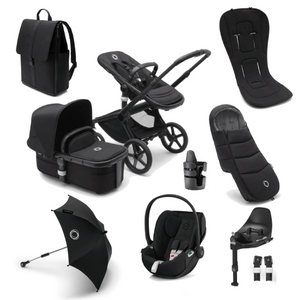 Bugaboo Travel Systems Bugaboo Fox 5, Cloud Z2 Ultimate Travel System - Black/Midnight Black/Midnight Black