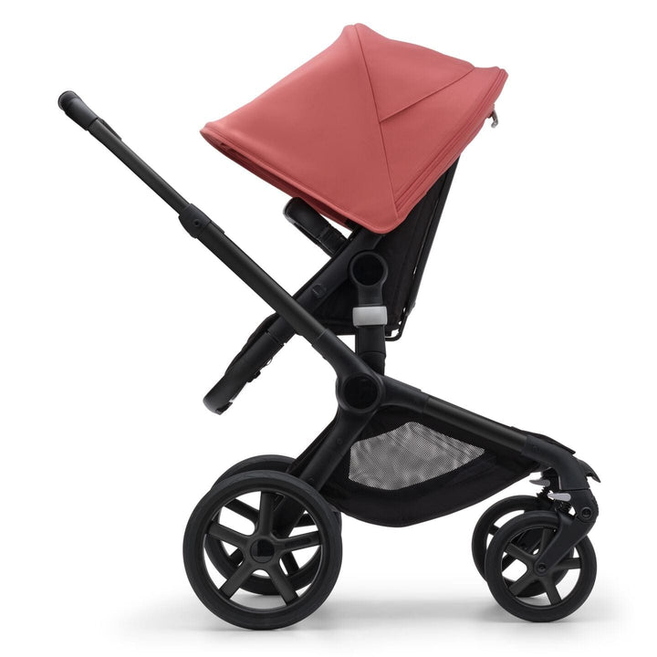 Bugaboo Travel Systems Bugaboo Fox 5, Pebble 360 PRO and Base Travel System - Black/Midnight Black/Sunrise Red