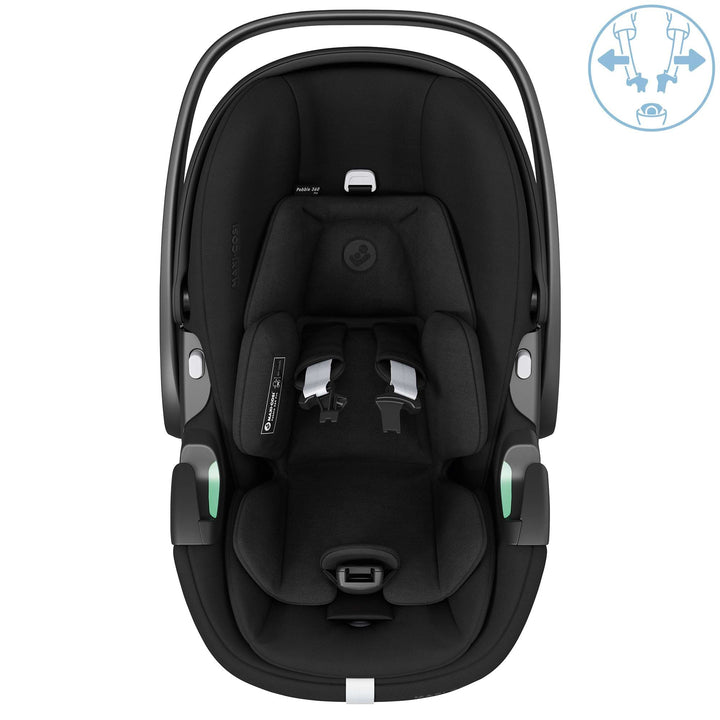 Bugaboo Travel Systems Bugaboo Fox 5, Pebble 360 PRO Ultimate Travel System - Black/Grey Melange/Midnight Black