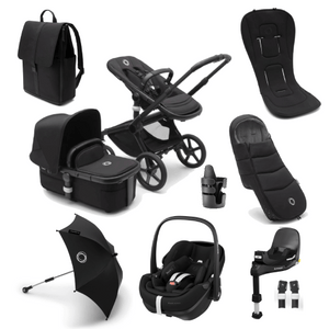 Bugaboo Travel Systems Bugaboo Fox 5, Pebble 360 PRO Ultimate Travel System - Black/Midnight Black/Midnight Black