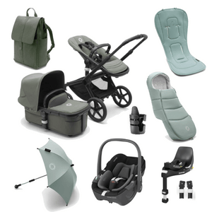 Bugaboo Travel Systems Bugaboo Fox 5, Pebble 360 Ultimate Travel System - Black/Forest Green/Forest Green