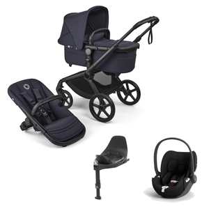 Bugaboo Travel Systems Bugaboo Fox 5 Renew (Cloud T) Travel System - Black/Deep Indigo/Deep Indigo