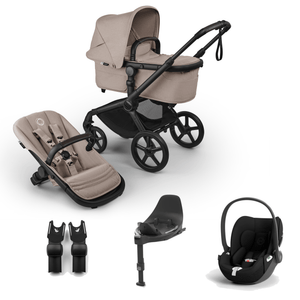 Bugaboo Travel Systems Bugaboo Fox 5 Renew (Cloud T) Travel System - Black/Desert Taupe Melange
