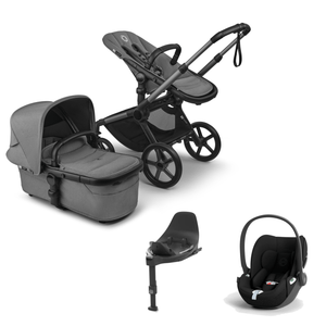 Bugaboo Travel Systems Bugaboo Fox 5 Renew (Cloud T) Travel System - Graphite/Moon Grey/Moon Grey